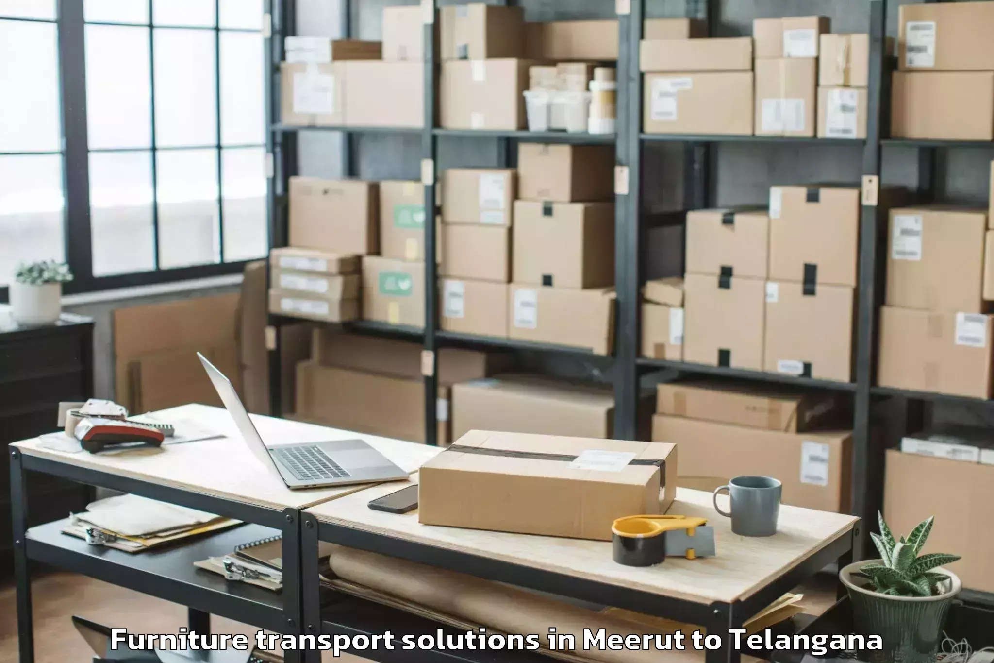 Trusted Meerut to Burgampahad Furniture Transport Solutions